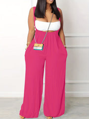 Casual Two piece Set Tube Top & Wide Leg Jumpsuit Women's Clothing