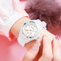 Luminous Waterproof Silicone Flower Watch for Kids