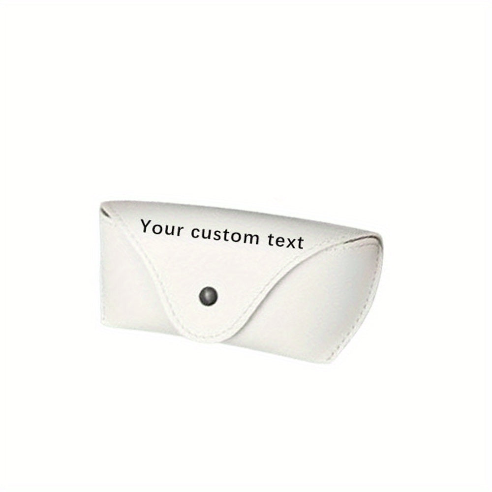 Sleek Faux Leather Glasses Case with Button Closure