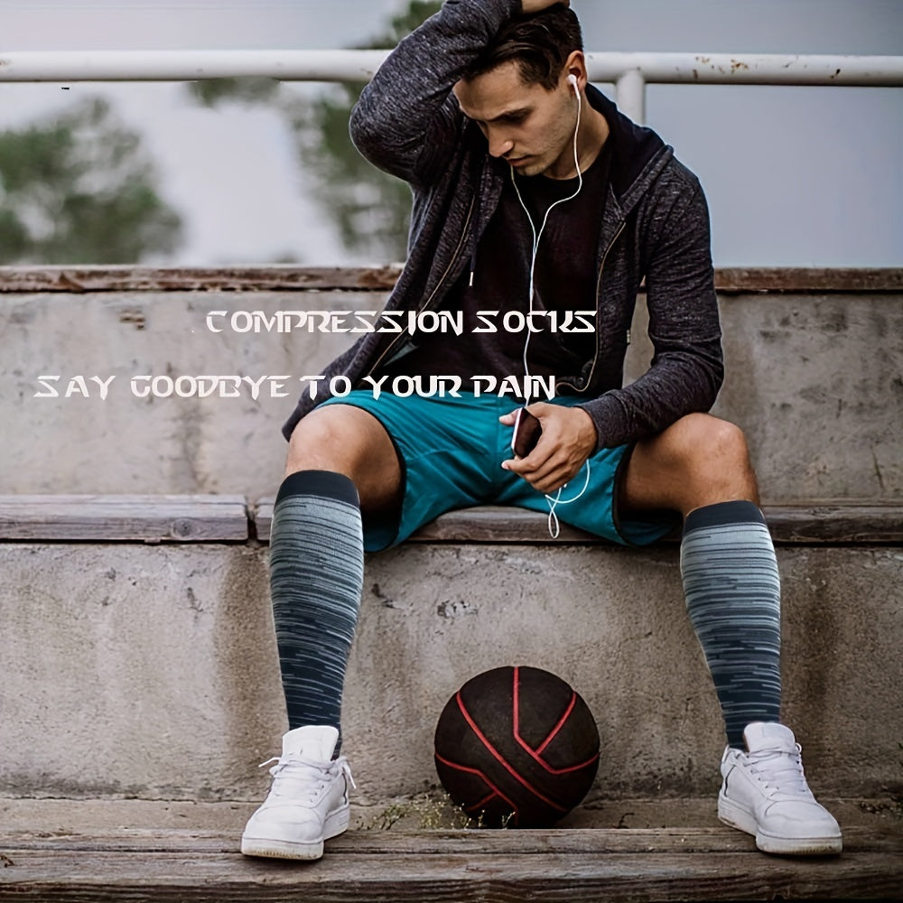 6 Pairs Compression Socks for Men and Women - Knee High Stocking for Sports