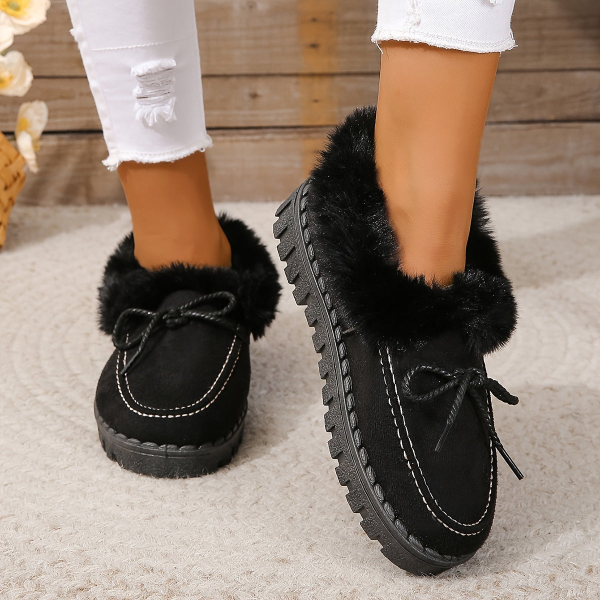 Women's Snow Boots Non slip Winter Ankle Shoes