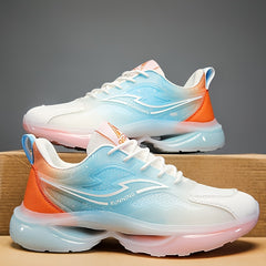 Men's Gradient Lace up Sneakers Athletic Shoes