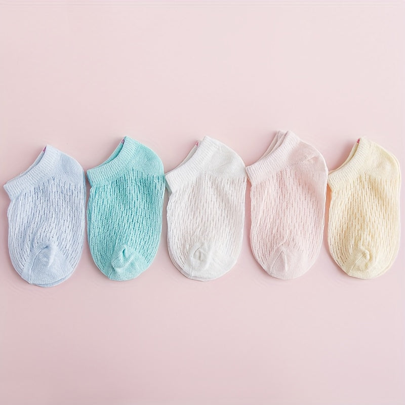 Ice Breathable Baby Socks - 5 Pairs