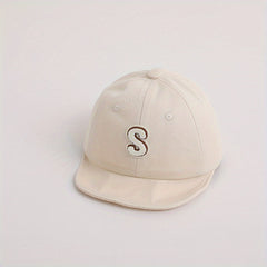 Kids Autumn Baseball Cap with Letter Embroidery