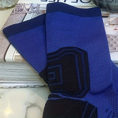 Men's Mid Crew Sport Socks Cotton Blend Breathable for Basketball Training