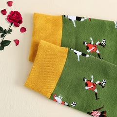 Football Print Socks Women's Mid Tube Stockings