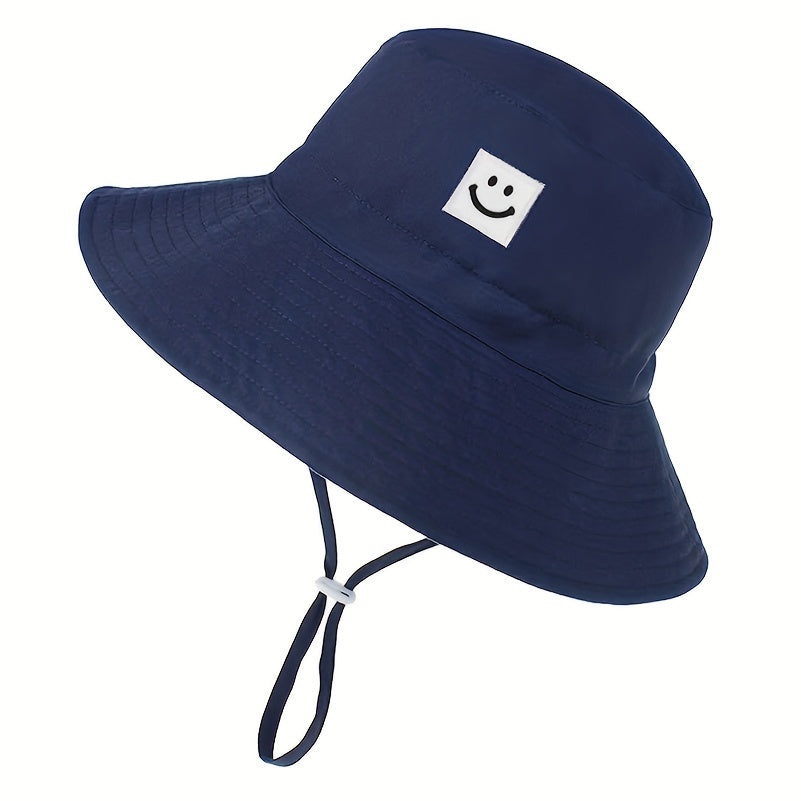 Happy Face Graphic Bucket Hat Fisherman Hat Wide Brim Beach Basin Hat