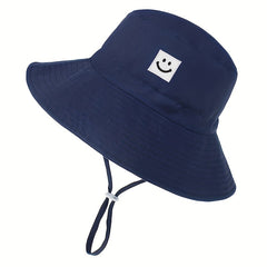Happy Face Graphic Bucket Hat Fisherman Hat Wide Brim Beach Basin Hat