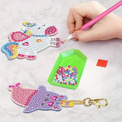 DIY 5D Diamond Painting Keychain Kit for Girls