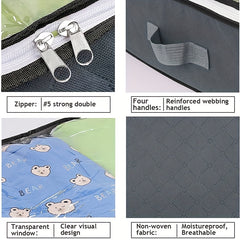 Underbed Clothes Quilt Organizer Non-woven Clear Storage