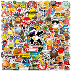 100pcs Cartoon Fun Stickers Waterproof for Water Bottle Laptop Skateboard