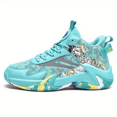 Men's Block Basketball Shoes Comfy Non Slip Sneakers For Training