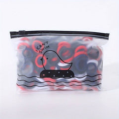 100pcs Solid Color Elastic Hair Ropes Ponytail Holder Bands