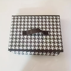 Houndstooth Clothes Drawer Storage Basket Large Reusable Box