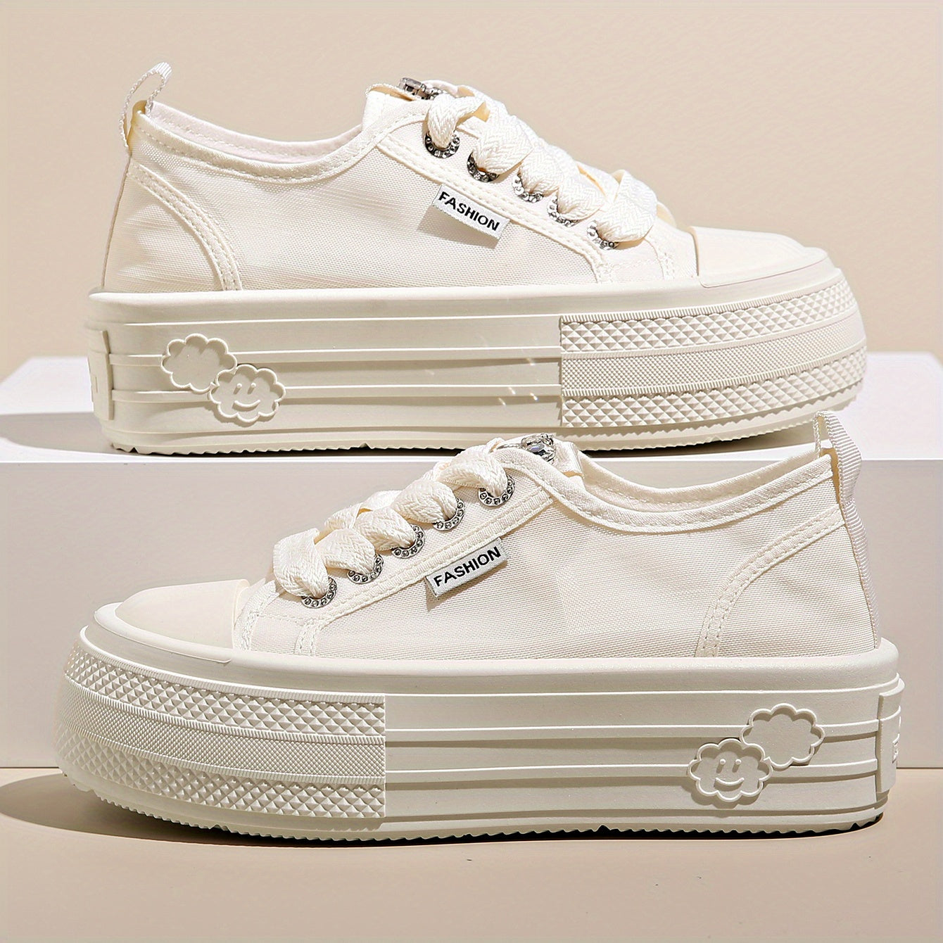 Women's Small Shoes Lace Up Platform Sneakers Lightweight & Versatile