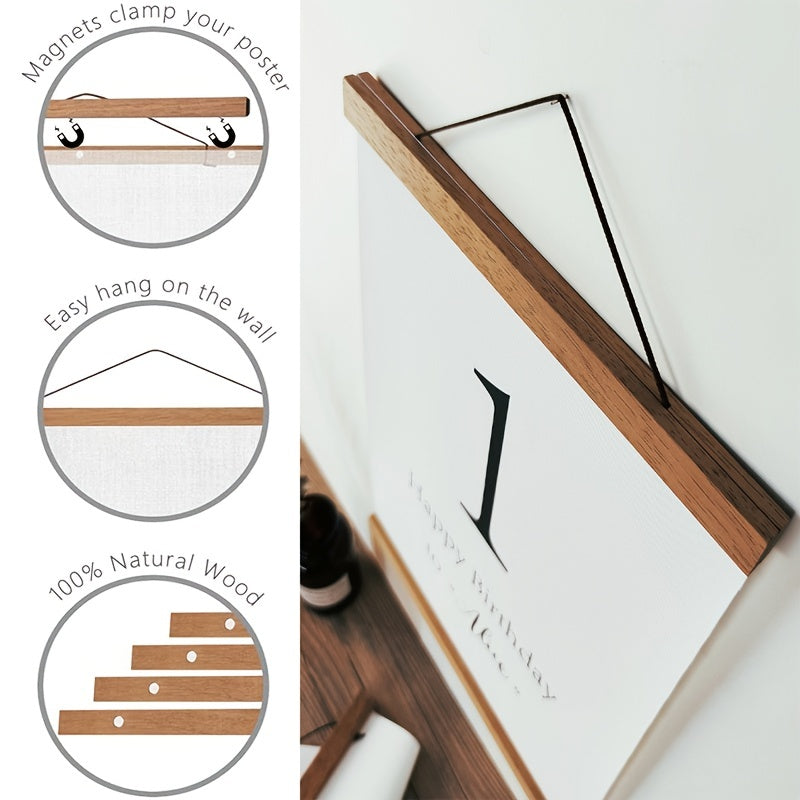 1pc Wooden Magnetic Picture Frame Home Decor