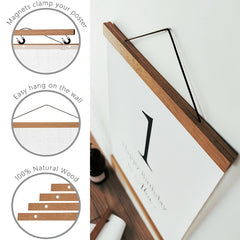 1pc Wooden Magnetic Picture Frame Home Decor