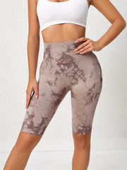 Tie Dye High Waist Sports Shorts for Women