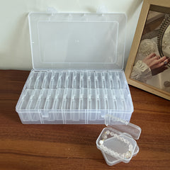 26pcs Plastic Clear Storage Box Organizer Jewelry DIY Art