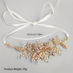 Rhinestone & Faux Pearl Hair Band Bridal Headband Vintage Hair Accessory