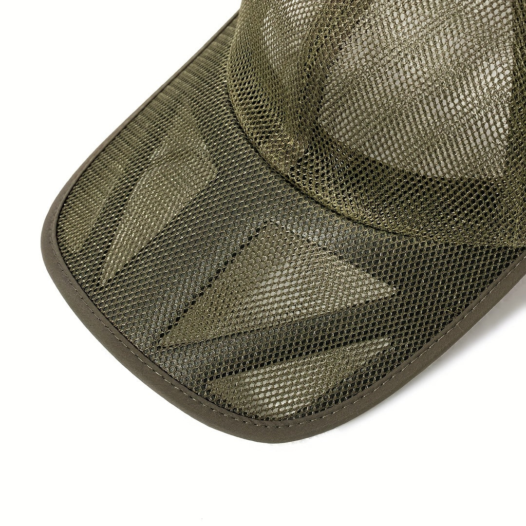 Mesh Hat Hollow Brim Baseball Cap Sun Hat Men's Peaked Cap