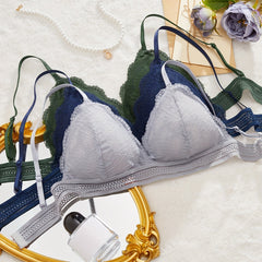 3pcs Lace Wireless Bras Comfy Intimates Bra Women's Lingerie