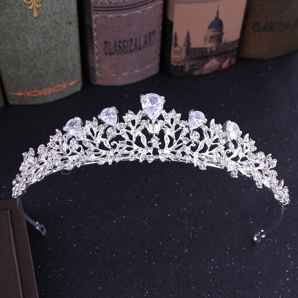 Crystal Bridal Crown Princess Tiara Headband Metal Tiaras And Crowns