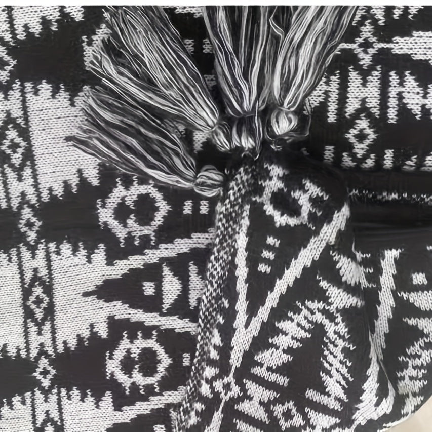 Boho Sunproof Tassel Cape Casual Outdoor Travel Shawl For Women
