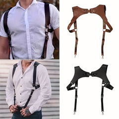 Men's PU Leather Suspender Belt for Costume Party Club