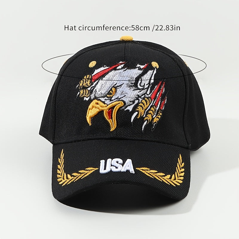 Eagle Embroidery Baseball Cap Lightweight Dad Hat Adjustable Sunshade