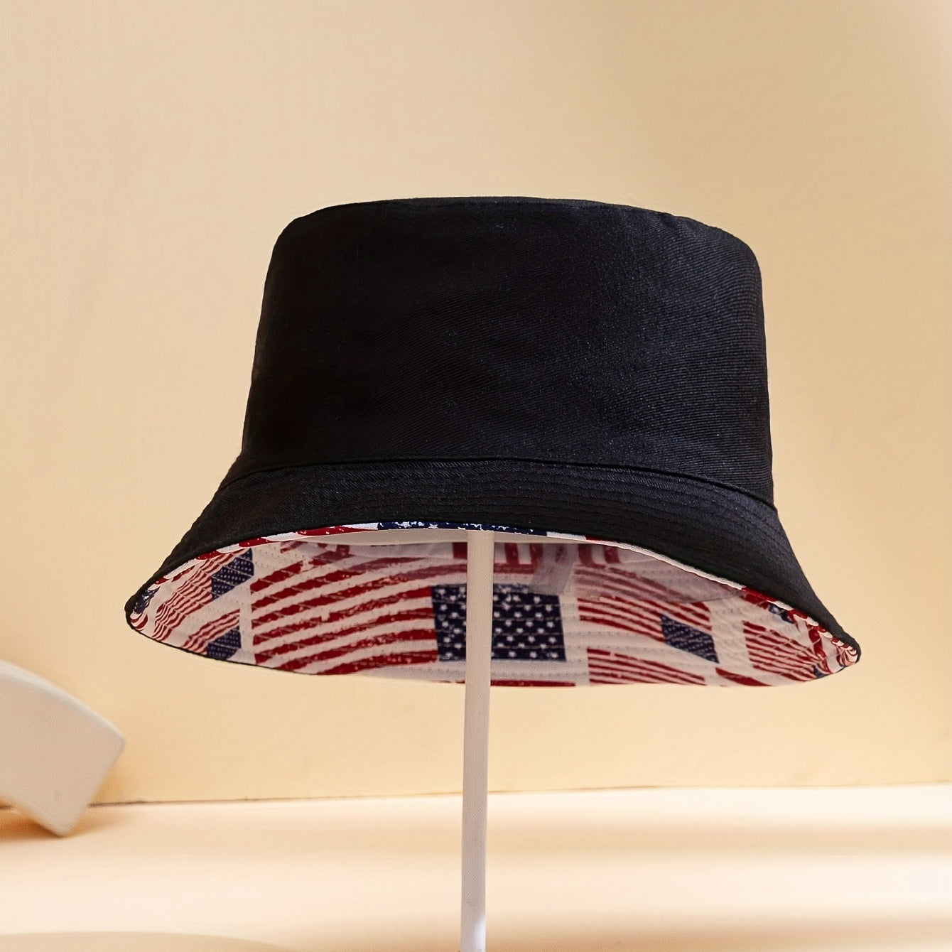 Reversible Packable Independence Patriotic Bucket Hat