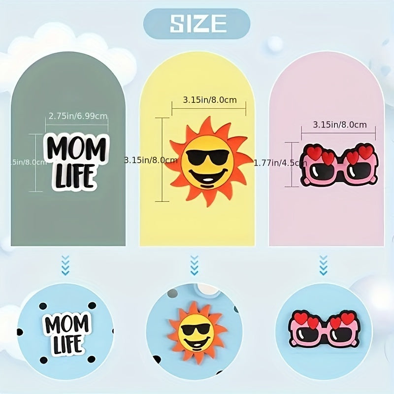 3 Pcs Cartoon Bag Decor Silicone Tote Beach Handbag Charms