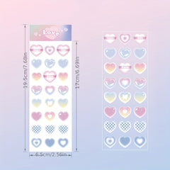 Love Transparent Sticker Journal Notebook Special Decorative Material