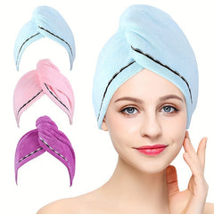 Women's Hair Drying Towel Absorbent Hair Turban Cap