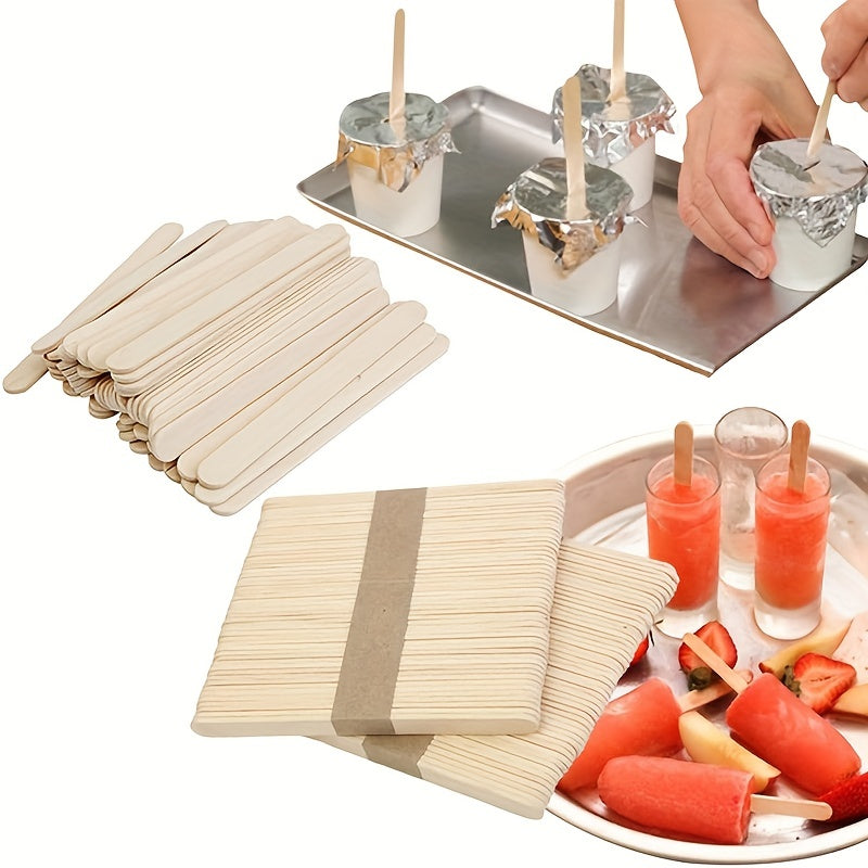 50pcs Natural Wood Craft Sticks 11 Long Popsicles DIY Crafts