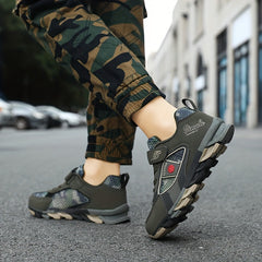 Boys Camo Mesh Sneakers Non-slip Sport Shoes All Seasons