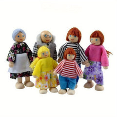 Set of 4 or 6 Family Character Puppets for Educational Play