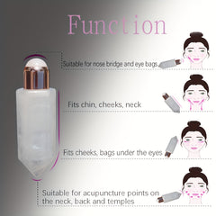 Crystal Face Massage Roller & Essential Oil Bottle Set