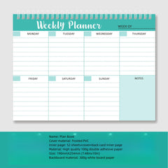 Double Coil Weekly Planner Schedule Efficiency Manual