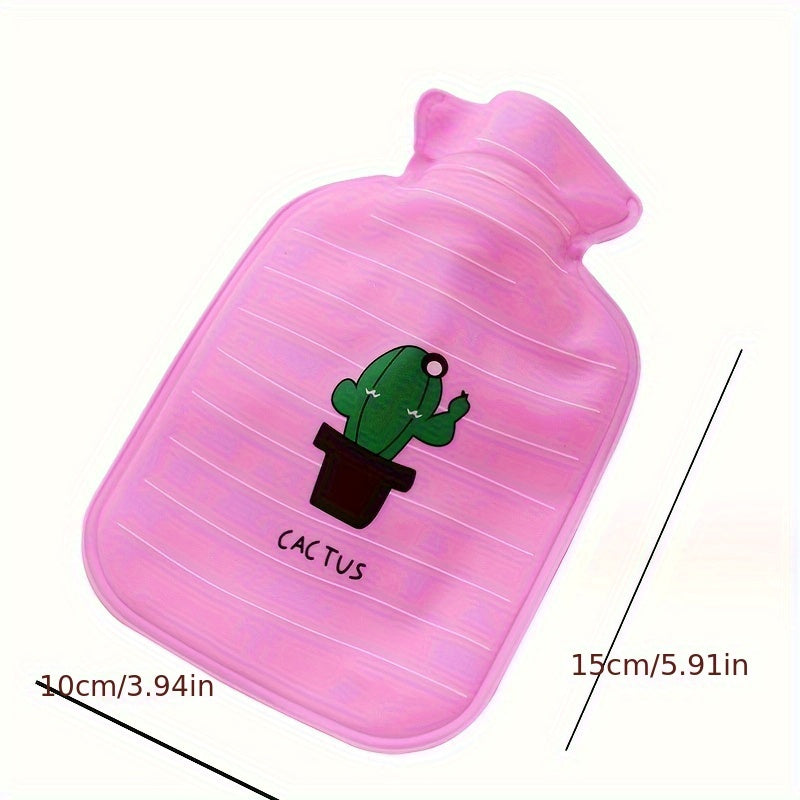 4pcs Cartoon Pattern Hot Water Bag Leak-proof Portable Hand Warmer Winter