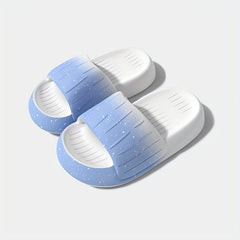 Men's Gradient Starry Sky Non Slip Platform Slides Comfortable Cloud Slides