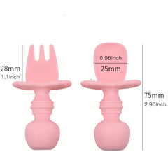 2pcs BPA-Free Panda Training Fork & Spoon Set