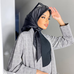 Womens Large Satin Square Scarf Silk Hair Wrapping