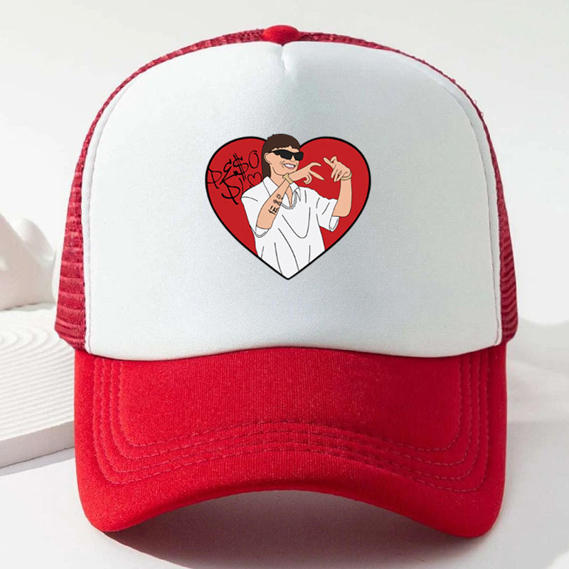 Love Portrait Printed Baseball Cap Hip Hop Trucker Hat