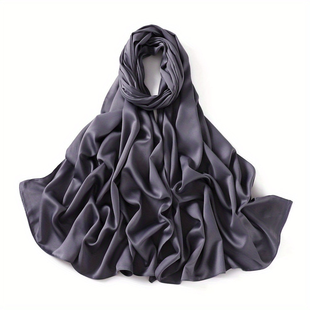 Solid Head Scarf Casual Hijab Thin Breathable Shawl Windproof Head Wraps Turban