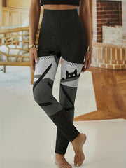 Sexy Animal Print Skinny Leggings for Women
