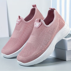 Women's Mesh Platform Slip On Sneakers Lightweight Low Top Shoes