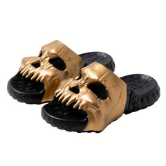 Men's Skull Slip On Slides Casual Slippers