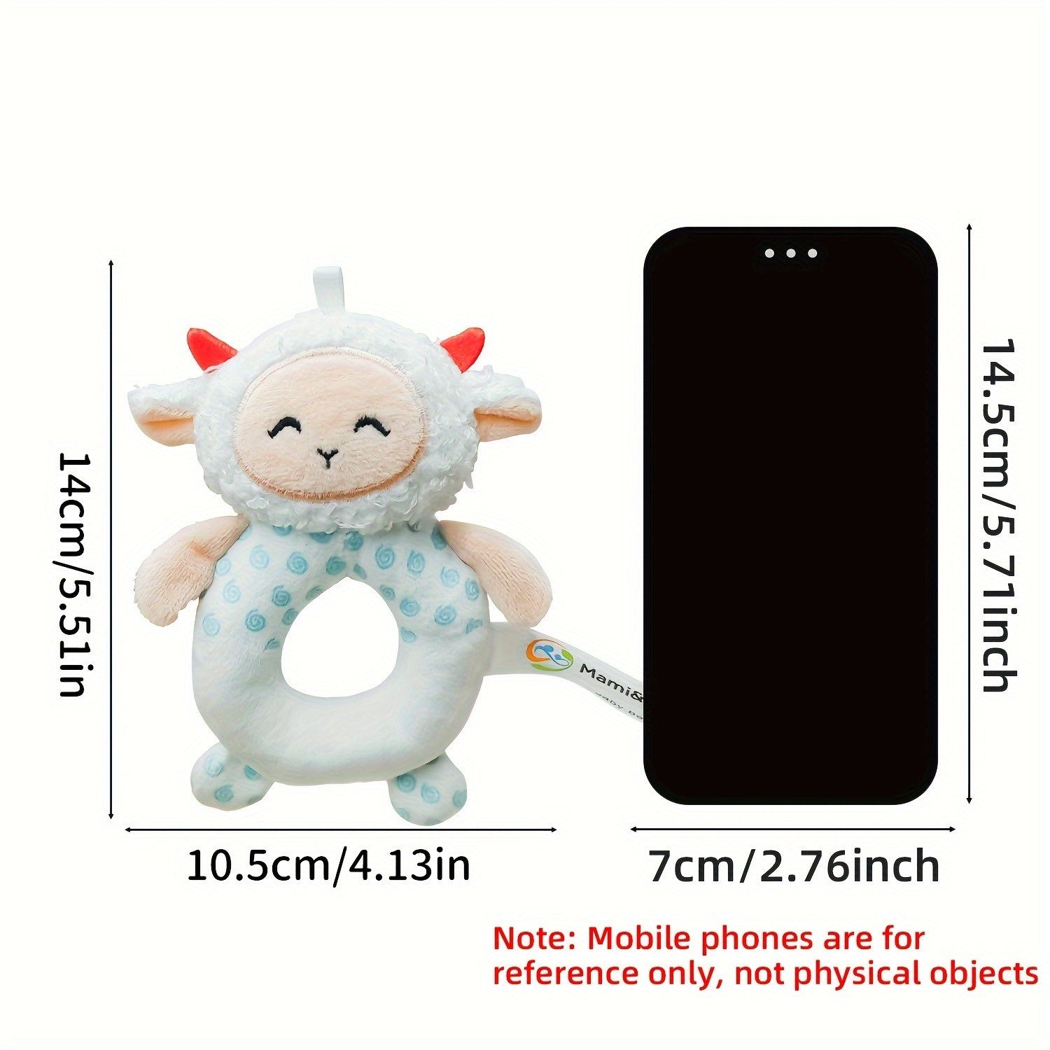 Musical Baby Rattle Toy Sheep Soft Polyester Soothing Music Vibrant Colors