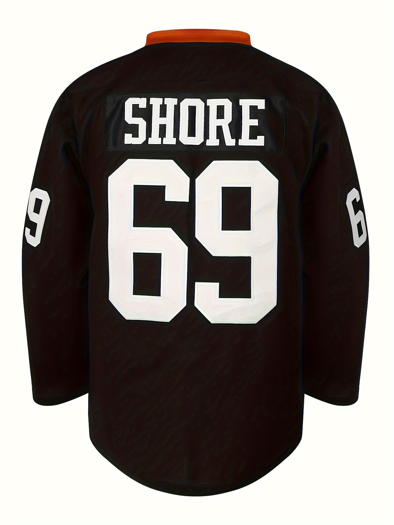 Vintage Dog Pattern Hockey Jersey V Neck Long Sleeve Shirt